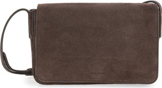 Mansur Gavriel Clio Suede Shoulder Bag in Ebony at Nordstrom