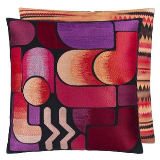 Schubiger M&ouml;bel Kissen Lacroix Graphe - Magenta