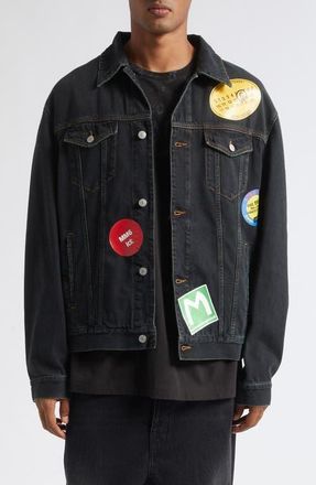 Maison Margiela Denim Trucker Jacket in Dark Blue at Nordstrom, Size 50