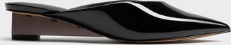 Charles & Keith Patent Translucent-Heel Wedge Mules