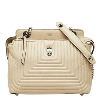 Fendi Pre-owned Shoulder Bag - Dames - Pre-owned - Beige - Maat: ONE Size Leer