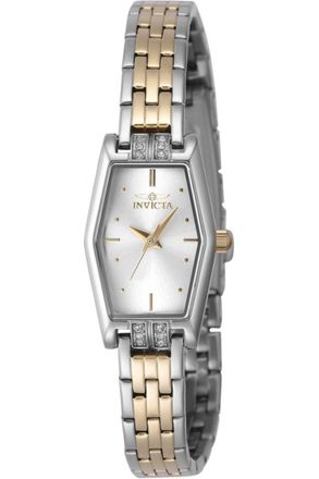 Invicta Angel 48132 Dames Horloge - Quartz Uurwerk - Roestvrij Staal met zilveren Wijzerplaat - 20mm