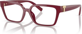 Tiffany & Co. 55mm Rectangle optical glasses in Red at Nordstrom