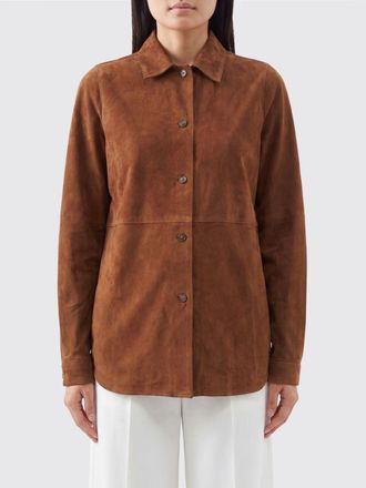 Semicouture Camicia in pelle scamosciata