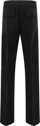Rick Owens Mens Black Cotton Casual Pants