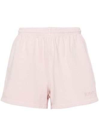 Rotate Shorts sportivi con ricamo - Rosa