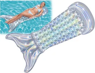 Trade Shop Trade Shop - Materassino Gonfiabile Fashion Coda A Sirena Iridescente 193x101cm Piscina 43413