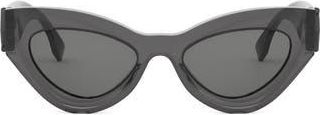Fendi FF Diamonds 52mm Cat Eye Sunglasses in Grey/Other /Smoke at Nordstrom Rack