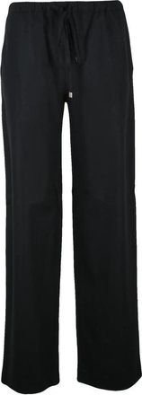 Antonelli Straight-Leg Black Trousers with Relaxed Fit