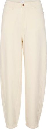 Saint Tropez Jeans, Dames, Beige, XL, Wijde Pijp Jeans Ice