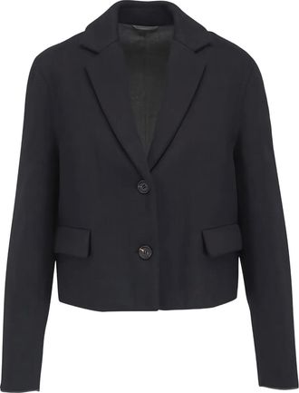 Brunello Cucinelli Giacca con revers classici - Blu