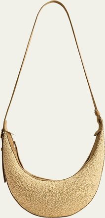 Khaite Augustina Small Raffia & Suede Crossbody Bag
