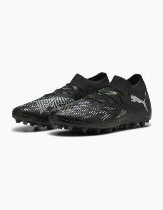 Puma Mens Future 8 Match Mg Firm Ground Football Boots - Black/Black - Size: 10.5