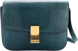 Celine Classic Box Bag Lizard Medium shoulder bag - Groen