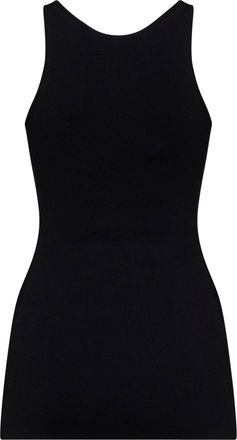 Toteme Womens Tank Top Compact Knit Black Viscose