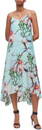 AllSaints Essey Senja Sleeveless Hi-Low Dress In Blue/green/pink
