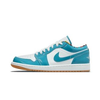 Nike Jordan 1 Low SE Barcelona - unisex - Sport - Blauw - Maat: 47 1/2 EU Leer