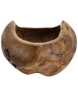 A&B Home Teak Deep Bowl