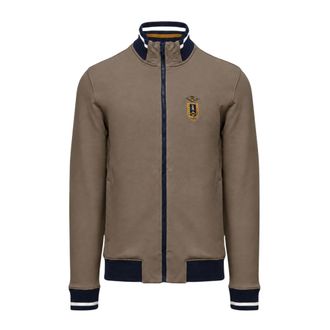 Aeronautica Zip-through Sweatshirt 262Fe 2089Uf 00662 - Heren - Vesten met rits - Beige - XL - Katoen - Hoodies & sweatvesten