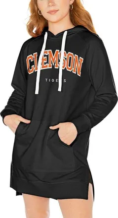 Gameday Couture Womens Gameday Couture Black Clemson Tigers Take a Knee Raglan Hooded Sweatshirt Dress at Nordstrom, Size Medium