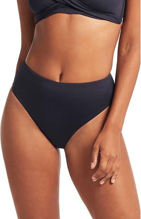 Sea Level Australia Retro High Waist Bikini Bottoms in Night Sky at Nordstrom, Size 10 Us