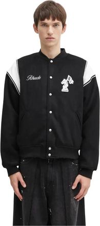 Rhude Regista Bomberjack - Heren - Bomber jackets - Zwart - L - Wol - Jassen
