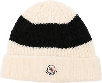 Moncler Beige Logo Beanies Cap