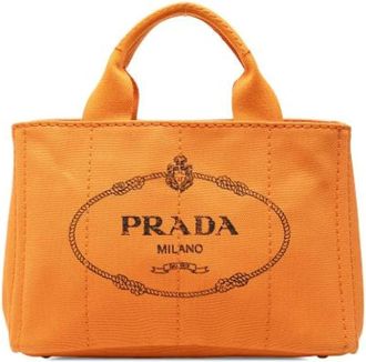 Prada Pre-owned Tote Bags, female, Orange, Size: ONE SIZE Pre-owned Satchel