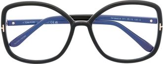 Tom Ford Eyewear FT5845B oversize-frame glasses - women - Acetate - 56 - Black