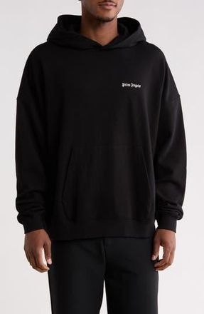 Palm Angels Logo Graphic Hoodie in Black White at Nordstrom Rack, Size Xx-Large