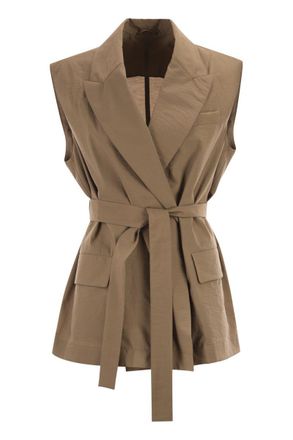 Brunello Cucinelli Cappuccino Katoenmengsel Vest