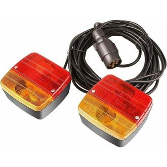 OEM Adecuado Para Luces Traseras Magn&eacute;ticas De Remolque, 12 V 21 W, Cable De 7 Metros, Enchufe De 7 Pines, Conforme A La Normativa De Circulaci&oacute;n
