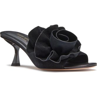 Kate Spade New York flourish flower accent sandal in Black at Nordstrom Rack, Size 9.5