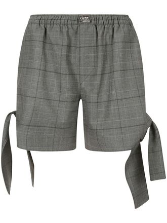 Coperni checked shorts - Grey