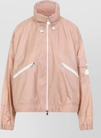 Moncler marmacy jacket high collar drawstring cuffs