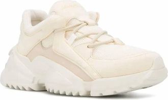 Ferragamo Womens Panelled Chunky Sneakers In White