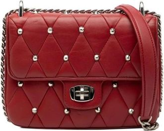 Miu Miu Pre-owned Cross Body Bags, female, Red, Size: ONE SIZE Pre-owned Leather Crossbody Bag