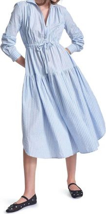 Corey Lynn Calter Scottsdale Midi Dress In Blue Stripe