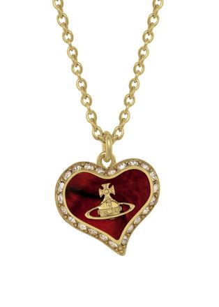 Vivienne Westwood Petra Crystal-embellished Heart Necklace - Gold - One Size