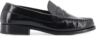Alohas Rivet Leren Loafers - Dames - Loafers - Zwart - 41 EU - Leer - Schoenen