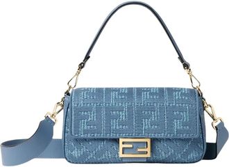 Fendi Baguette - Dames - Schoudertassen - Blauw - ONE Size - Leer - Tassen