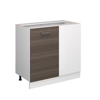 Vicco Mueble Esquinero Universal R-line, Gris, 86 Cm Con Puerta, Sin Encimera