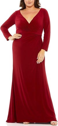 Mac Duggal Fabulouss Plus Column Gown