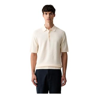 Scotch & Soda Polo Strutturato in Maglia Essenziale Stagionale - - Knitwear - Uomo - Beige - S