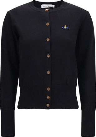 Vivienne Westwood Womens Cardigan Bea Cotton Black Sweater