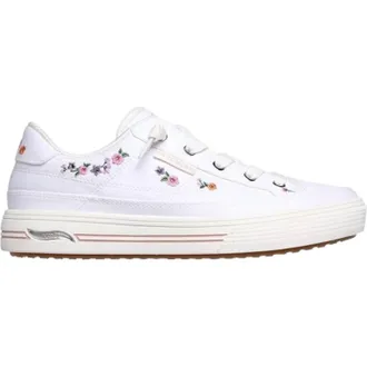 Skechers Womens Arch Fit Arcade-Subtle Bouque Sneakers In White