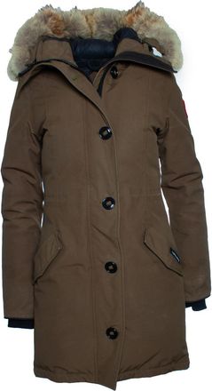 Canada Goose Green nylon parka with fur hood