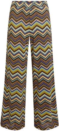 King Louie Sara Pants Shio - Dames - Wijde Broeken - Veelkleurig - XL - Broeken