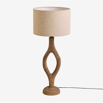 Sklum L&aacute;mpara De Mesa En Madera De Mango Gracia Sklum