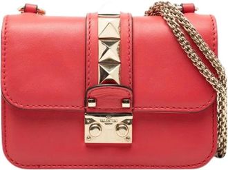 Valentino Pre-owned Cross Body Bags, female, Red, Size: ONE SIZE Pre-owned Leather Crossbody Bag